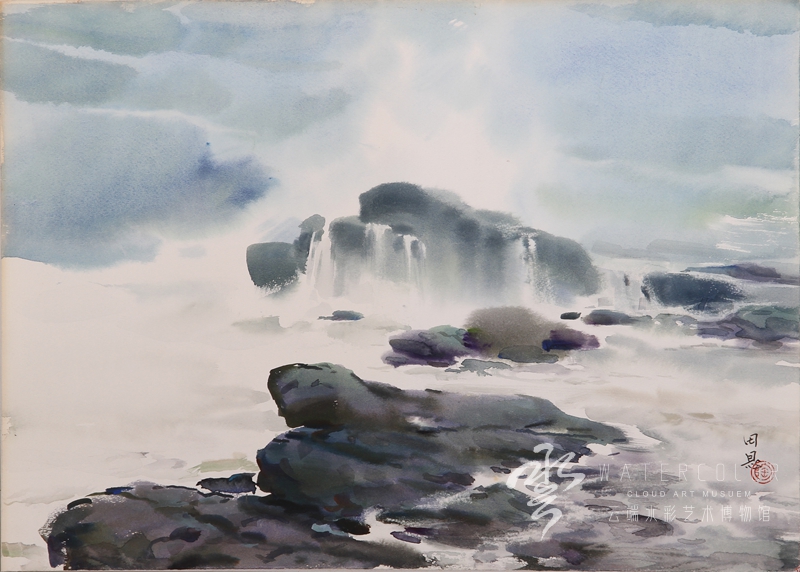 陶田恩 《海韵》 54*39cm 1982年